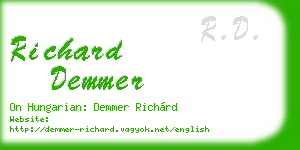 richard demmer business card
